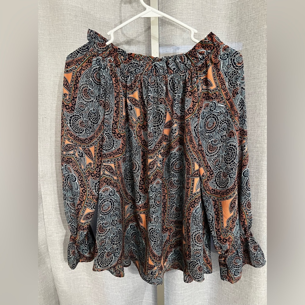 Multi color blouse off the shoulder